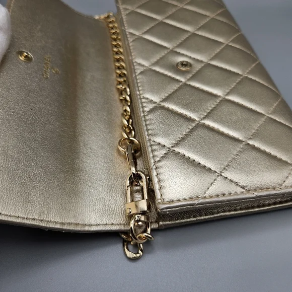 CHANEL Authentic Gold Flap Wallet/Clutch - Picture 13 of 16